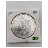 1897 AU Morgan Silver Dollar Coin