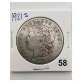 1921 S Morgan Silver Dollar Coin
