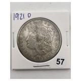 1921 D Morgan Silver Dollar Coin