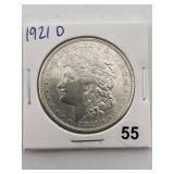 1921 D Morgan Silver Dollar Coin