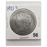 1921 S Morgan Silver Dollar Coin