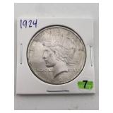 1924 Peace Silver Dollar Coin
