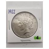 1922 Peace Silver Dollar Coin
