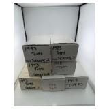 Group of 7 1993 Topps Baseball Cards Series 1 & 2