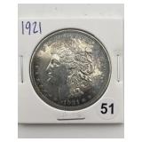 1921 Morgan Silver Dollar Coin