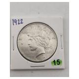 1922 Peace Silver Dollar Coin