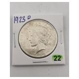 1923 D Peace Silver Dollar Coin