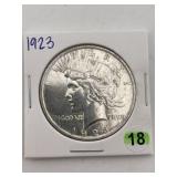 1923 Peace Silver Dollar Coin