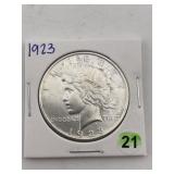 1923 Peace Silver Dollar Coin