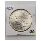 1925 Peace Silver Dollar Coin