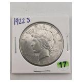 1922 S Peace Silver Dollar Coin