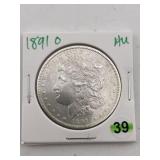 1891 O AU Morgan Silver Dollar Coin