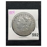 1884 Morgan Silver Dollar Coin