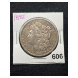 1881 Morgan Silver Dollar Coin
