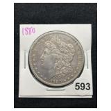 1880 Morgan Silver Dollar Coin