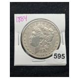 1884 Morgan Silver Dollar Coin