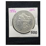 1886 UNC Morgan Silver Dollar Coin