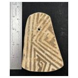 Pottery Pendant Indian Artifact Arrowhead