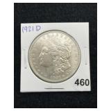 1921 D Morgan Silver Dollar Coin