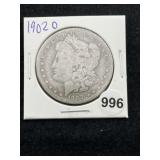 1902 O Morgan Silver Dollar Coin