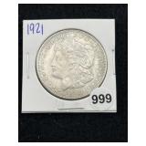 1921 Morgan Silver Dollar Coin