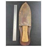 Dag Knife with Leather Sheath Indian Artifact Arro