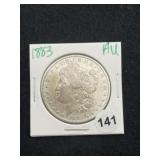 1883 AU Morgan Silver Dollar Coin