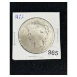 1922 Peace Silver Dollar Coin