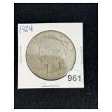 1924 Peace Silver Dollar Coin