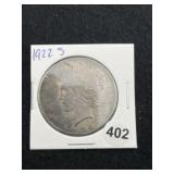 1922 S Peace Silver Dollar Coin
