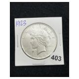 1923 Peace Silver Dollar Coin