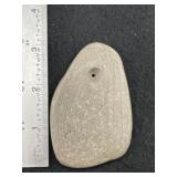 Engraved Pendant Indian Artifact Arrowhead