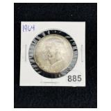 1964 Kennedy Half Dollar Silver Coin