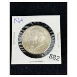 1964 Kennedy Half Dollar Silver Coin