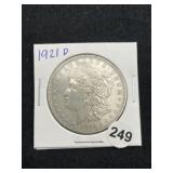 1921 D Morgan Silver Dollar Coin