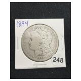 1884 Morgan Silver Dollar Coin