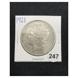 1921 Morgan Silver Dollar Coin