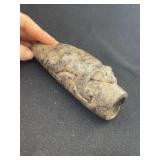 Bear Effigy Stone Tube Pipe Indian Artifact Arrowh