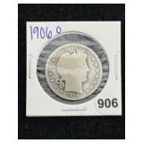 1906 O Barber Half Dollar Silver Coin
