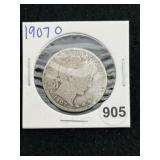 1907 O Barber Half Dollar Silver Coin