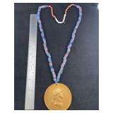 George Washington 1789 Peace Medal Necklace Indian