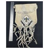 Beaded Bag Indian Artifact Arrowhead