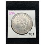 1886 Morgan Silver Dollar Coin