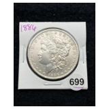 1886 Morgan Silver Dollar Coin