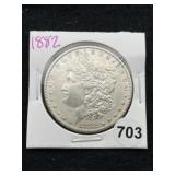 1882 Morgan Silver Dollar Coin