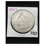 1890 S Morgan Silver Dollar Coin