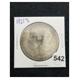 1921 S Morgan Silver Dollar Coin