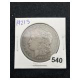 1921 S Morgan Silver Dollar Coin