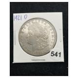 1921 D Morgan Silver Dollar Coin