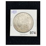 1921 Morgan Silver Dollar Coin